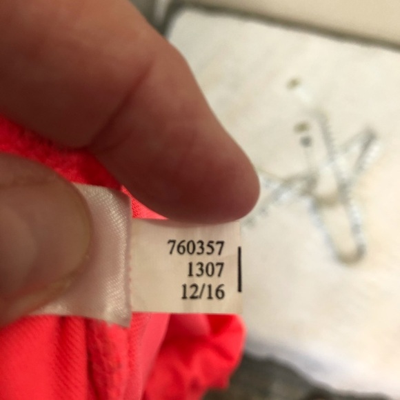 Justice Orange one piiece suit w/ Gold Palm Tree 1 - Picture 12 of 12